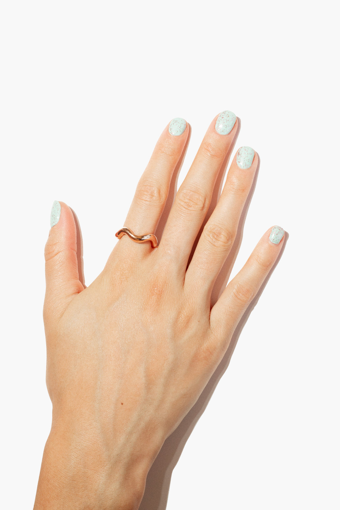 Anillo Onda Oro Rosa